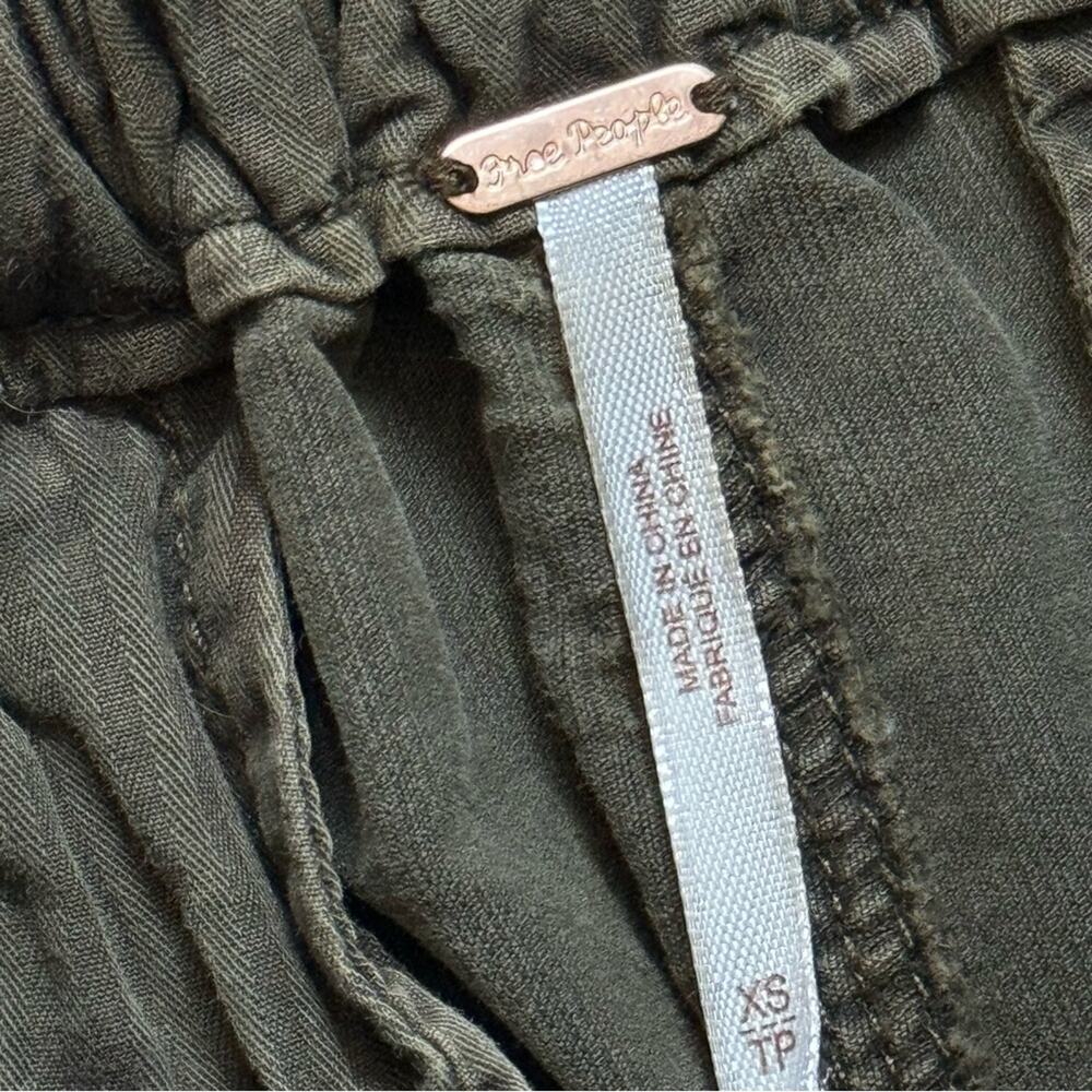 Free People Margate Dried Rosemary Green Corduroy Slouchy High Rise Pants XS - Picture 10 of 12